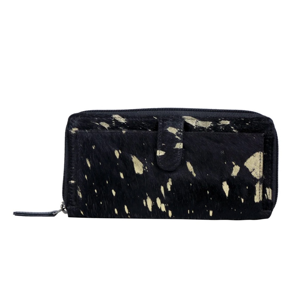 Myra Women’s full size wallet. Leather, Hairon. Western wallet. NWT